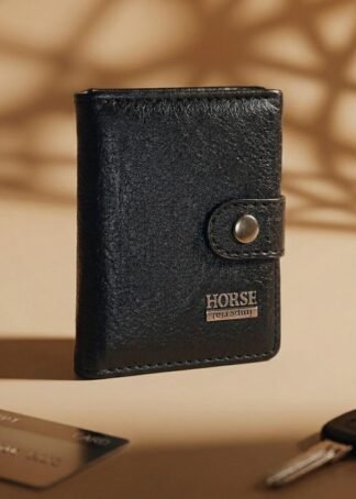محفظة جلد اسود Imperial Horse